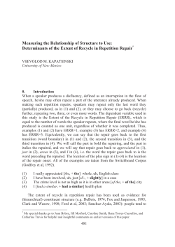 Measuring the Relationship of Structure to Use: Determinants of the
