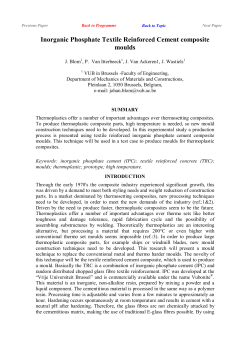 Inorganic Phosphate Textile Reinforced Cement composite moulds