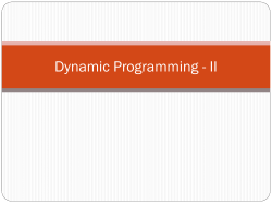 Dynamic Programming - II - CSE