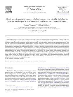 Short-term temporal dynamics of algal species in a