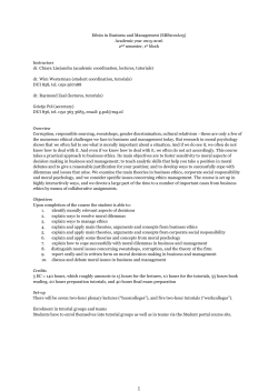 Ethics in Business and Management