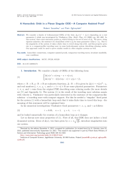 A Homoclinic Orbit in a Planar Singular ODE—A Computer