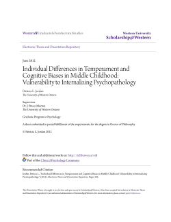 Individual Differences in Temperament and Cognitive Biases in