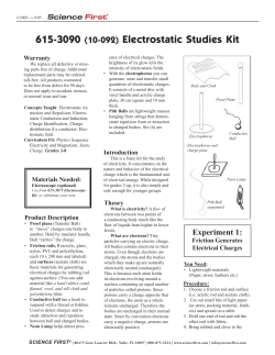 615-3090 (10-092) Electrostatic Studies Kit