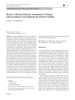 Review of Recent Lifecycle Assessments of Energy and