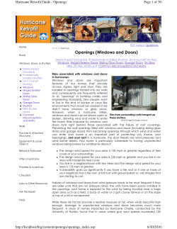 Openings (Windows and Doors) - Florida Division of Emergency