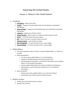 Lesson 1: Where is the United States?