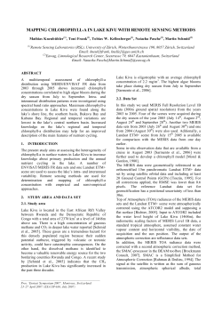 mapping chlorophyll-a in lake kivu with remote