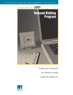 Demand Bidding Program - Pacific Gas and Electric Company
