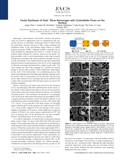 Facile Synthesis of Gold-Silver Nanocages with Controllable Pores