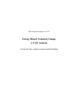 Energy Biased Technical Change A CGE Analysis - Library