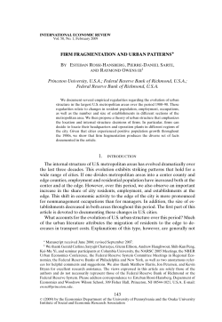 Firm Fragmentation and Urban Patterns