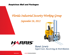 Suspicious Mail and Packages - Florida Industrial Security Working