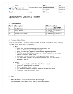 Space@VT Access Terms
