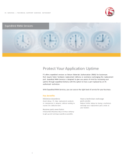 Expedited RMA Services