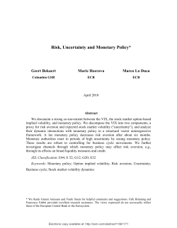 Risk Aversion and Monetary Policy