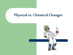 Physical vs. Chemical Changes