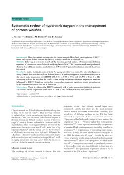 Systematic review of hyperbaric oxygen in the management of