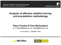 Analysis of effective radiative forcing and precipitation methodology