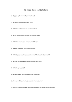 C2 Acids, Bases and Salts Quiz