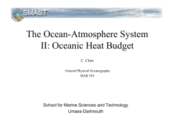 The Ocean-Atmosphere System II: Oceanic Heat Budget