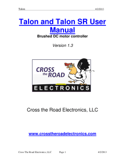 Talon and Talon SR User Manual