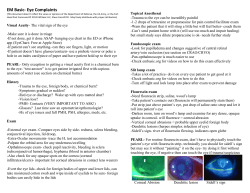 Eye Complaints (Word Format)