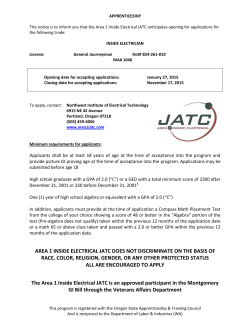 area 1 inside electrical jatc does not discriminate on the basis of
