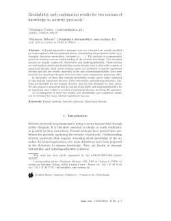 Decidability and combination results for two notions of