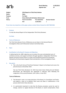 ARB Committee Paper - Architects Registration Board