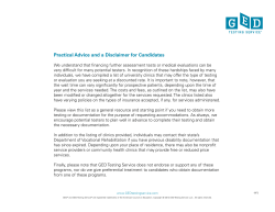 Lower-cost Testing Clinics