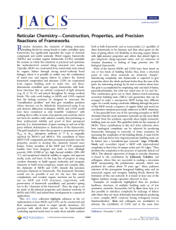 Reticular Chemistry&mdash;Construction, Properties