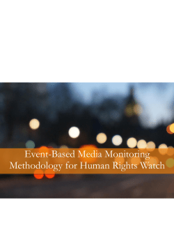 Event-Based Media Monitoring Methodology for Human Rights Watch