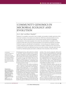 community genomics in microbial ecology and evolution