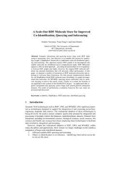 A Scale-Out RDF Molecule Store for Improved Co