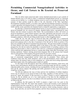 Permitting Commercial Nonagricultural Activities to Occur, and Cell