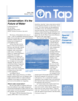 Conservation: It`s the Future of Water