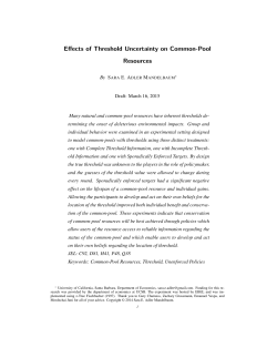 Effects of Threshold Uncertainty on Common