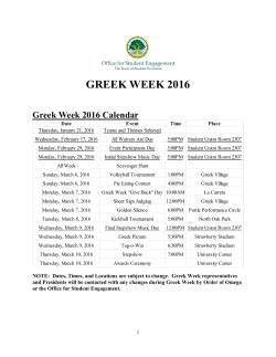 greek week 2016 - Southeastern Louisiana University