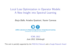Local Loss Optimization in Operator Models: A New