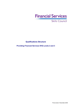 Draft Structure for Insurance-based NVQs