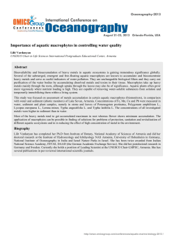 Importance of aquatic macrophytes in controlling water quality
