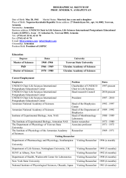 biographical sketch of professor - Life Sciences International