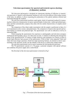 Television spectrometer for spectral and textural express checking of
