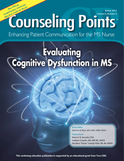 Evaluating Cognitive Dysfunction in MS