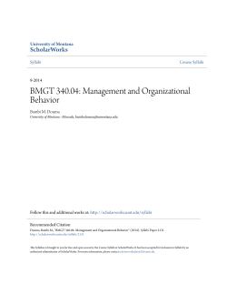 Management and Organizational Behavior