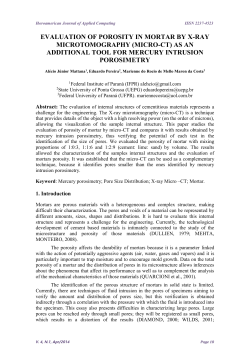 evaluation of porosity in mortar by x-ray microtomography (micro-ct)
