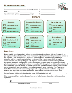 Boarding Agreement