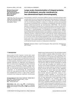 Large-scale characterization of integral proteins