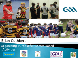 Organising Purposeful Games Based Activities
